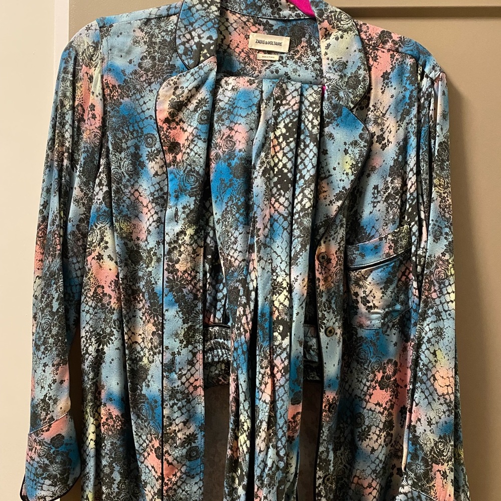 Never worn Zadig and Voltaire pant and top set with incredible pattern and fit!